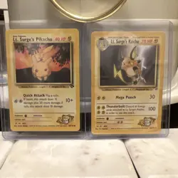 Lt. Surge's Pikachu & Raichu Gym Challenge Pokemon TCG 2 Cards English 2000 - Image 1