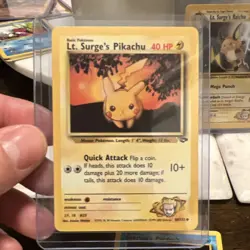 Lt. Surge's Pikachu & Raichu Gym Challenge Pokemon TCG 2 Cards English 2000 - Image 2