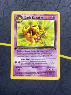 Dark Kadabra 1st Edition 039/82 Pokemon Card – NM/LP– Team Rocket (TR) - Image 1