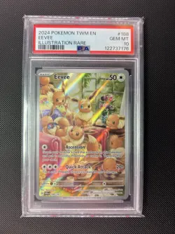 2024 Pokemon Eevee TCG Holo Card Sv06: Twilight Masquerade PSA 10 - Image 1
