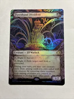 Dawnhand Dissident (Showcase) - Lorwyn Eclipsed Foil MTG Plus Bonus Card!!! - Image 1