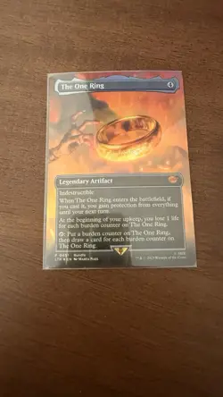 Magic: The Gathering Lord of the Rings the One Ring Borderless Foil Card - Image 1