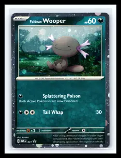 💥 Paldean Wooper SVP 041 Scarlet & Violet Black Star Promo Holo Pokemon Card - Image 1