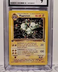 CGC 9 Magneton 26/62 1st Edition Fossil 1999 Pokemon Card Graded CGC Mint 9 - Image 4