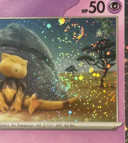 💫💫Pokemon TCG Abra 063/165 Cosmos Holo Promo W/ DOUBLE Swirls SV 151 NM Card - Image 1