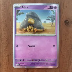 💫💫Pokemon TCG Abra 063/165 Cosmos Holo Promo W/ DOUBLE Swirls SV 151 NM Card - Image 3