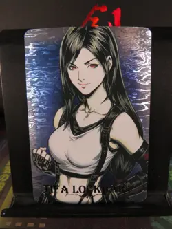 Tifa Lockhart Final Fantasy Art Card Rare Holo Laser Collectible Video Game NM - Image 1