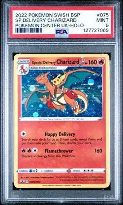 Special Delivery Charizard Promo Holo Pokemon Card SWSH075 PSA 9 MINT - Image 1