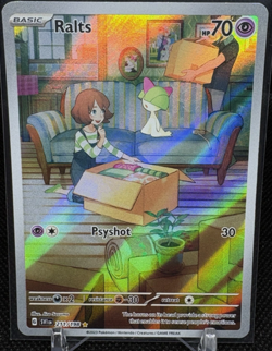 Pokemon TCG Ralts Scarlet & Violet Base Set Holo Illustration Card 211/198 NM - Image 1
