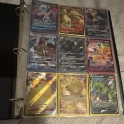 Pokemon TCG Binder Lot GX V VMAX Cards Lapras Umbreon Alakazam Pikachu Octillery - Image 1