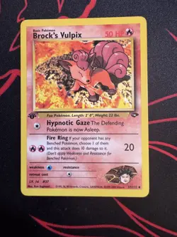 1st Edition Brock’s Vulpix 37/132 - Gym Challenge - Pokemon TCG Card - Image 1