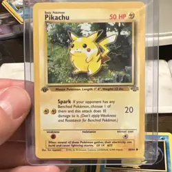 Pokemon Pikachu Base Set 60/64 1999 Wizards first edition English TCG Card - Image 3