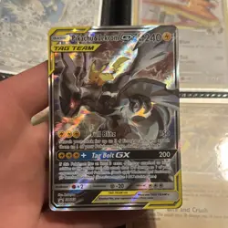 Pikachu & Zekrom GX TAG TEAM Full Art Promo Holo SM168 SM Pokemon Card - Image 1