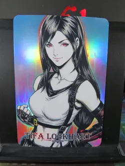 Tifa Lockhart Final Fantasy Art Card Rare Holo Collectible Video Game CCG NM - Image 1