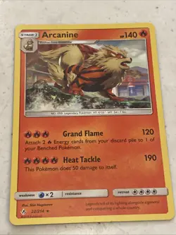 Pokemon Card TCG Arcanine 22/214 Unbroken Bonds Holo Rare Near Mint - Image 1