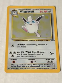1999 Pokemon TCG Wigglytuff Jungle Holo Card 16/64 Unlimited Holo Rare - Image 1