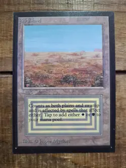 1993 MTG Magic the Gathering Collectors' Edition Scrubland Card NM+ Condition - Image 1