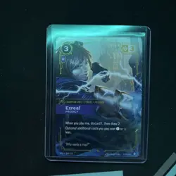 Riftbound: Ezreal Prodigy Champion Unit Foil Card 149/221 SFD - Image 1