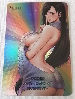 Final Fantasy - Tifa lockhart Double-sided ACG Waifu Sexy Anime Card - Image 1