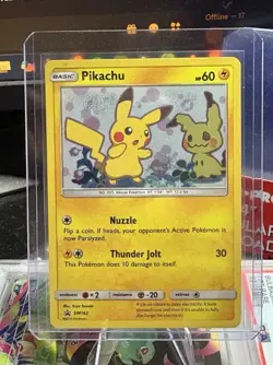 Pokemon Pikachu SM162 Holo Card Sun and Moon Promo, Near Mint Condition - Image 1