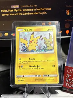 Pokemon Pikachu SM162 Holo Card Sun and Moon Promo, Near Mint Condition - Image 2