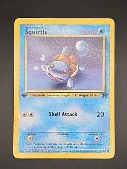1st Edition Squirtle 68/82 Team Rocket Set Rare Vintage Pokemon Card - LP - Image 1