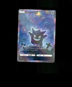 FAN-ART READ DESCRIPTION BELOW Glossy HOLO Gengar Card Gengar Pokemon Card p1 - Image 1