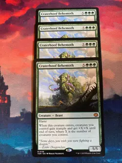 MTG Tarkir Dragonstorm Craterhoof Behemoth x 4 - Image 1