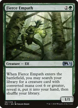 Magic the Gathering (mtg): M21: Fierce Empath (x 4) - Image 1
