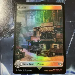 x1 Plains FOIL FIN Final Fantasy MTG 295 FULL ART BASIC LAND M/NM 1x NP - Image 1