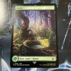 Forest FIN Final Fantasy MTG 306 FULL ART BASIC LAND M/NM Regular NP - Image 1