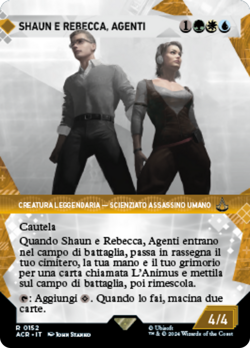 NM Foil Showcase Shaun & Rebecca, Agents, MTG, Assassin's Creed, Magic, 152 - Image 1
