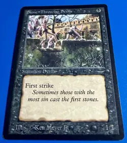 1 BANNED MTG Stone - Throwing D (Dark) | Arabian Nights | 1993 | NM - Image 5