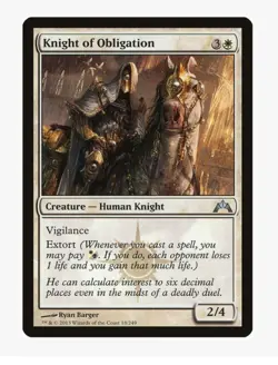 ​Knight of Obligation | MTG DGM | Orzhov Knight Extort Pauper EDH | LP - Image 1