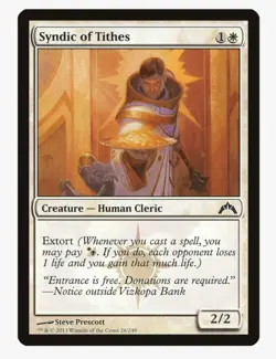 Syndic of Tithes | MTG GTC | Human Cleric Extort Lifegain Pauper EDH | LP - Image 1