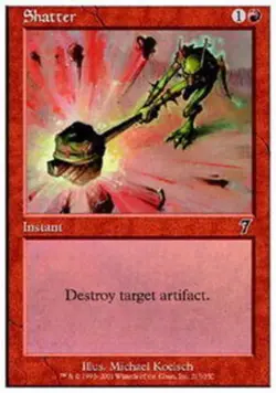 1x Shatter - Foil Moderate Play, English 7th Edition MTG Magic - Image 1