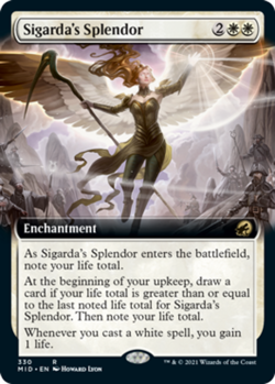 1 x Sigarda's Splendor - Foil - Extended Art - Innistrad: Midnight Hunt - Light - Image 1