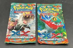 Lot of (2) Pokemon TCG XY Furious Fists Booster Packs - Image 1
