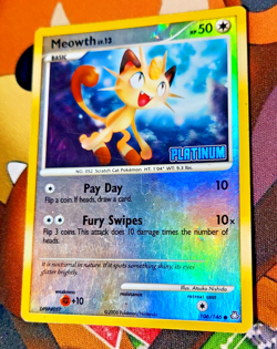 Meowth Platinum Reverse Holo 106/146 Legends Awakened Pokemon TCG 2008 HP - Image 1