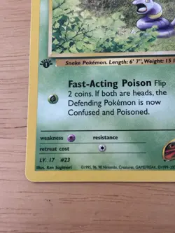 Pokemon TCG Koga's Ekans Gym Challenge 77/132 1st Edition Basic 50 HP Common En. - Image 3