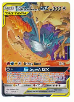2019 POKEMON TCG TAG TEAM MOLTRES & ZAPDOS & ARTICUNO GX FULL ART #44/68 MINT - Image 1