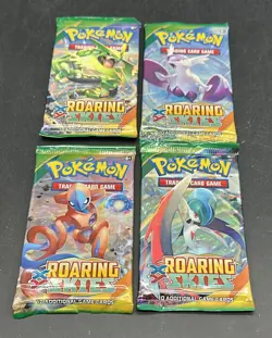 Lot of (4) Pokemon TCG XY Roaring Skies Booster Packs All 4 Artworks - Image 1