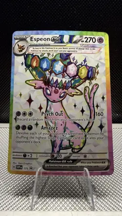 Pokemon Espeon ex SVP 175 Premium Figure Collection Black Star Promo - Image 1