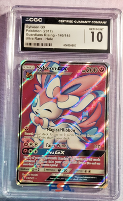 2017 Pokemon Sylveon GX Guardians Rising Ultra Rare Holo 140/145 CGC 10 - Image 1