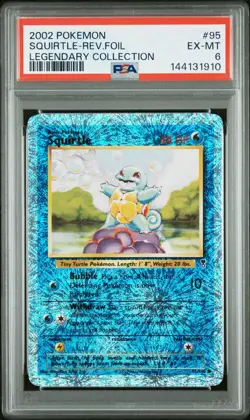 2002 POKEMON LEGENDARY COLLECTION Squirtle #95 REVERSE HOLO PSA 6 - Image 1