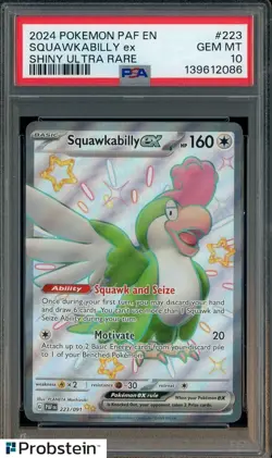 2024 Pokemon Paf En Shiny Ultra Rare #223 Squawkabilly Ex PSA 10 GEM MINT - Image 1