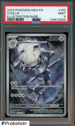 2025 Pokemon MEG EN Illustration Rare #150 Steelix PSA 9 MINT - Image 1