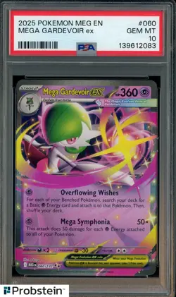 2025 Pokemon MEG EN #060 Mega Gardevoir Ex PSA 10 GEM MINT - Image 1