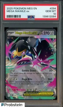 2025 Pokemon MEG EN #094 Mega Mawile Ex PSA 10 GEM MINT - Image 1