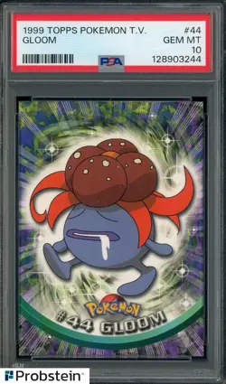 1999 Topps Pokemon TV #44 Gloom PSA 10 GEM MINT - Image 1
